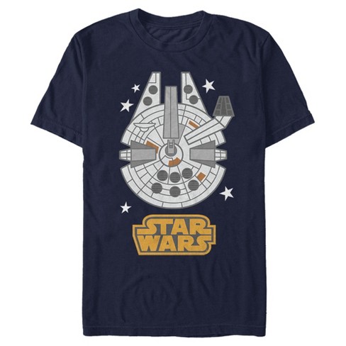 patroon zondaar Soepel Men's Star Wars Cartoon Millennium Falcon T-shirt - Navy Blue - 3x Large :  Target