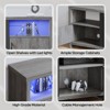 Bestier 71" Fireplace TV Stand for TVs up to 80" with Storage, LED Entertainment Center TV Console Table with 23" Retro Buttons Electric Fireplace - 3 of 4