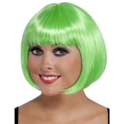 Green bob shop wig