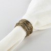 Saro Lifestyle Table Napkin Rings With Metal Twine Design (Set of 4) - 3 of 4