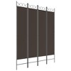vidaXL 4-Panel Room Divider Brown 63"x78.7" Fabric - 2 of 4