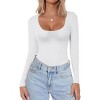 Ekouaer Women Long Sleeve Shirt Scoop Neck Tops Slim Fit Basic Top Thermal Undershirts Base Layer Tee - 4 of 4
