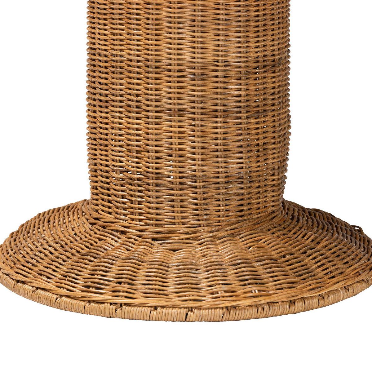 bali & pari Pabla Rattan Scalloped Accent Table Light Honey - thumbnail 5