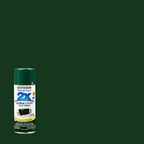 Rust-oleum 12oz 2x Painter's Touch Ultra Cover Gloss Spray Paint Dark Green  : Target