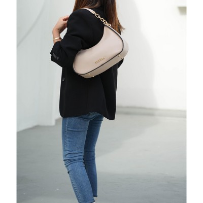 MKF Collection Crescent Shoulder Bag Half-Moon Crossbody, Lottie | MKF Collection by Mia K - Beige — фото 3