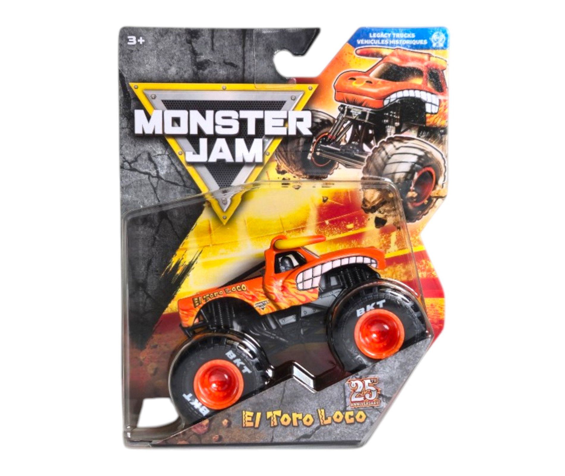 Monster Jam Series 46 Legacy Trucks El Toro Loco 25th Anniversary 2026 Diecast 1:64 Truck, Authentic Graphics, Official BKT Tires, Collectors Ages 3+