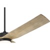 Casa Vieja 60" Montage Farmhouse Rustic Indoor Outdoor Ceiling Fan 3 Blade LED Light Remote Control Matte Black Finish Bedroom Patio Damp Rated - 4 of 4