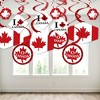 Big Dot of Happiness Canada Day - Canada Party Hanging Decor - Party Decoration Swirls - Set of 40 - image 3 of 4