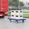 Heavy Duty Platform Hand Truck, 660Lbs Weight Capacity Portable Flat Bed Cart with 360 Swivel Wheels and Handle, Foldable Push Cart Dolly - 2 of 4