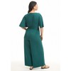 June + Vie by Roaman's Wide-Leg Jumpsuit - 3 of 4