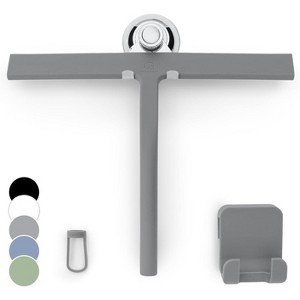 Shower Squeegee for Glass Doors, 11 Inch Silicone Window and Bathroom Cleaning Squeegee with Modern Design - 1 of 4