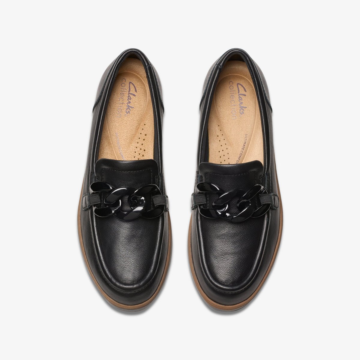 Обувь Clarks Womens Zylah May Black Leather Shoes 7.5 Wide — фото 6