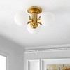 Elenna 3 Light 18" Flush Mount - FLU4077 - Gold - Safavieh - 3 of 4