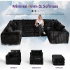 6-8 Seater Boneless Slow-Rebound Memory Foam Couch, Cloud Sectional Couches with Upgraded Fabric, Deep Seat Comfy Fluffy U Shaped Modular Sofa - 2 of 4