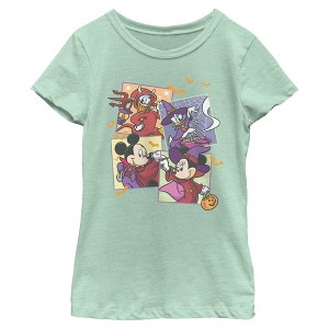 Girls Mickey & Friends Halloween Crew Portraits T Shirt - 1 of 4