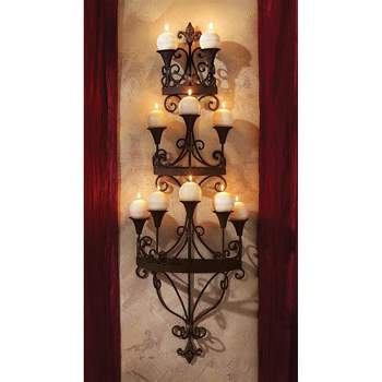 Design Toscano Carbonne Candle Chandelier Wall Sconce
