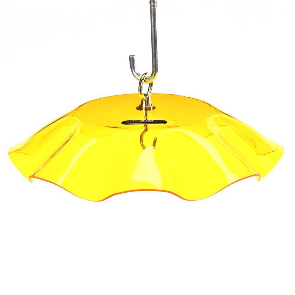 Birds Choice Weather Guard - Yellow: Acrylic Hanging Bird Waterer, Weather-Resistant, No Assembly Required