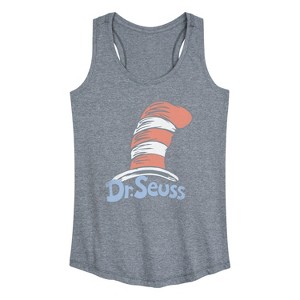Women's - Dr. Seuss - The Cat in the Hat Logo Graphic Racerback Tank - 1 of 4
