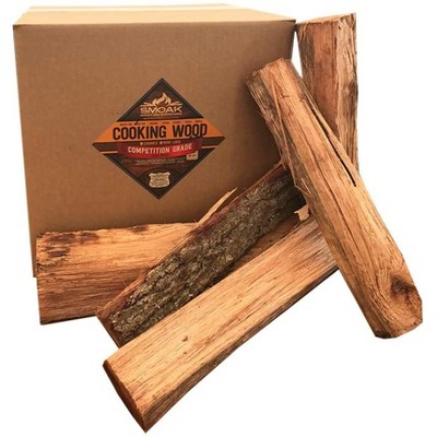Smoak Firewood Indoor Outdoor Kiln Dried Cooking Grade 16 Inch Wood Logs For Meat Smoker Box, Grill, Stove, Chimney, & Pizza Oven, Hickory, 60-70 lbs