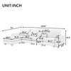 NicBex Modular Sectional Sofa Convertible L-Shaped Sofa Couch with Reversible Chaise & Storage,Linen Fabric Comfy Couch for Living Room - 3 of 4