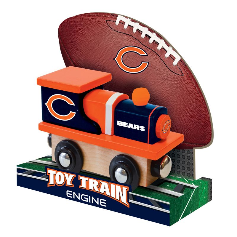 MasterPieces Officially Licensed NFL Chicago Bears Wooden Toy Train Engine For Kids, 5 of 7