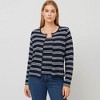 Cherie Code Women’s Knit Cardigan – Stripe Pattern, Long Sleeve, Cropped Fit - 3 of 4