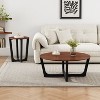 VYNXARIA Acaia solid wood coffee table,Brown&Black - 2 of 4