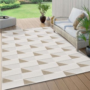 Maxax Non-Slip Turkish Unfaded High-Low Indoor/Outdoor Area Rug For Patios, Deck, Porch Or Entryway - 1 of 4