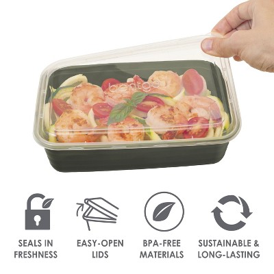 Bentgo Prep 3-Compartment Containers - 20-Piece Meal Prep Kit - Thumbnail 2