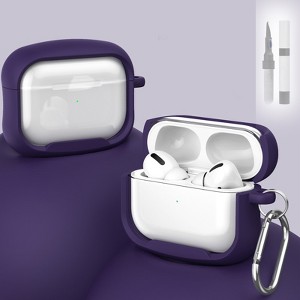 HTUTWOO Case for Airpods Pro/Pro2, Small Waist Macaron Color Earphone Protective Case with Keychain and Cleaning Kit, Shockproof Anti-Scratch - 1 of 4