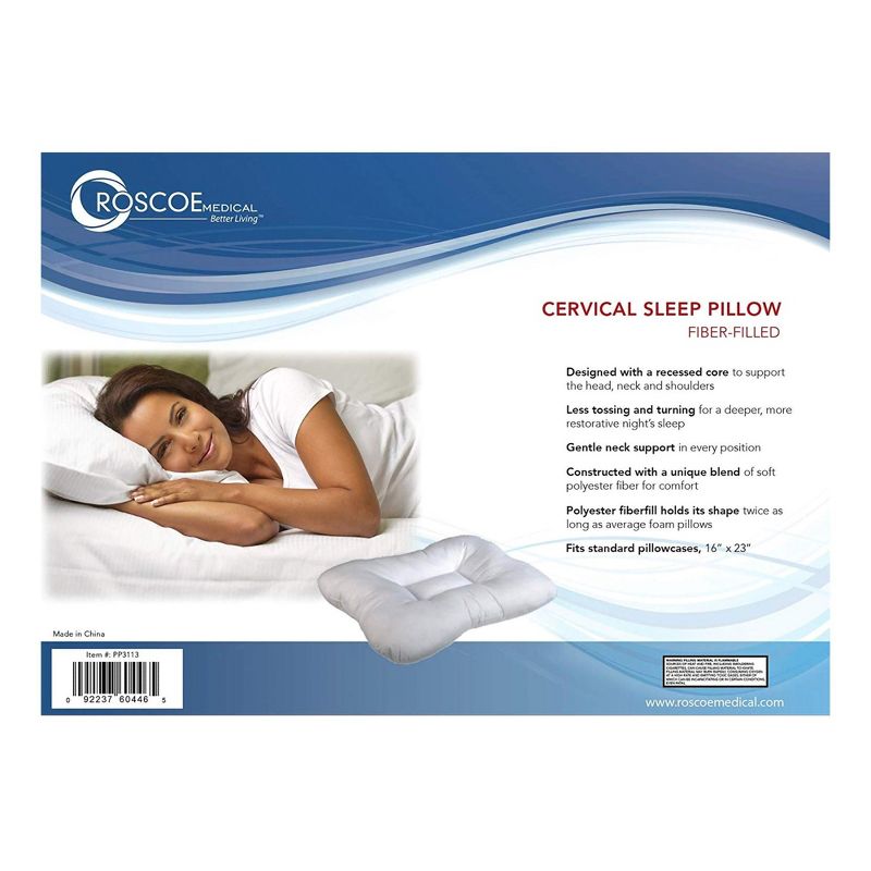 Roscoe Medical Cervical Pillow 16 X 23 Inch White PP3113, 1 Ct, 4 of 5