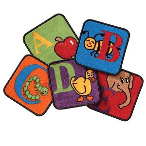 Carpets for Kids PLUS Reading by the Book Seating Learning Rug 12" Squares Kit Set of 26 - 1 of 4