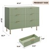 Fluted 6 Drawer Storage Dresser, Tall Modern Chest with Ample Deep Drawers and Wide Top - 2 of 4