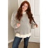 Pinkblush Olive Ribbed Balloon Sleeve Maternity Sweater - 4 of 4