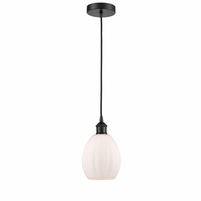 Eaton - 1 Light Cord Hung Mini Pendant In Industrial Style-10.75 Inches Tall and 5.5 Inches Wide