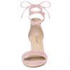 Allegra K Women's Kitten Heel Open Top Lace-Up Sandals - 2 of 4