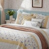 Sapphtopaz 6-Piece Cotton Percale Quilt Set, Cottage Shabby Chic Bedding with Reversible Design, Shams & Decorative Pillows, OEKO-TEX Certified - 3 of 4