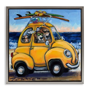 Stupell Industries Groovy Pet Beach Buggy, 25" x 25" - 1 of 4