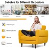 Tangkula Modern Upholstered Accent Chair Single Sofa Armchair Living Room Funiture Yellow - 4 of 4