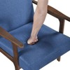 NicBex 1pc Accent Chair with Solid Rubberwood Frame Lounge Chair Reading Chair Comfy Chair Home Furniture for Living Room, Blue - 3 of 4