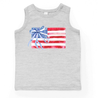 Simply Sage Market Watercolor Flag Coquette Toddler Tank