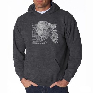 LA Pop Art Men's Word Art Hooded Sweatshirt - Mark Twain - 1 of 4