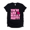 Simply Sage Market You're Like Really Pretty Lips Short Sleeve Tee - XL - Black - 2 of 4