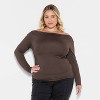 Women's Long Sleeve Synthetic Off the Shoulder Party Top - Wild Fable™ - 2 of 3