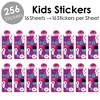 Big Dot of Happiness Tumble, Flip and Twirl - Gymnastics - Gymnast Birthday Party Favor Kids Stickers - 16 Sheets - 256 Stickers - 2 of 4