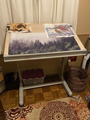 Height-Adjustable Drawing and Drafting Table