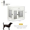 SKYONE Indoor Dog Crate Furniture: 2-Door Kennel End Table with Water-Resistant Cushion, Drawer & - 3 of 4
