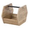 IRIS Stackable Wooden Storage Cube: Oak Decorative Storage Bins, 3 Baskets, 11" System Compatible, Brown, 27.13" Height - 4 of 4