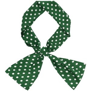 Allegra K Women Retro Polka Dot Skinny Scarf Neck Scarves Wrap Long Neckerchief Hair Band 1 Pc - 1 of 4