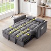 Racxily 3-in-1 Convertible Sofa Bed, Pull-Out Sleeper Sofas, Futon Couch Beds with Adjustable Back, Storage Bag and Pillow, for Living room - 4 of 4
